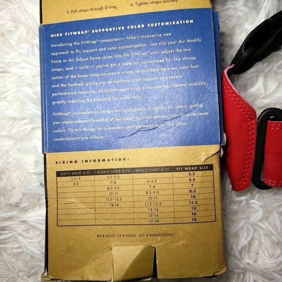 NIKE FIT WRAP VINTAGE 1990'S NWT RED ,WHITE,AND BLACK IN COLOR! - Picture 3 of 7